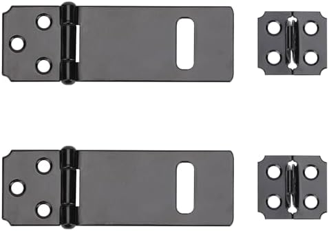 Vorhängeschlösser & Riegel | 3-Zoll Schlossriegel, 2er Pack Schwarzer Schlossriegel Vorhängeschloss Riegel Türschieberiegel Sicherheitsverschluss für Holzzaun, Küchentür, Fenster, Haustierkäfig, Garten, Hof